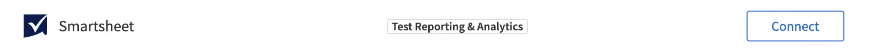 Select the Connect button under the Smartsheet logo in 'Project Management Tools'