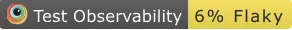 A screenshot of a sample flaky badge 