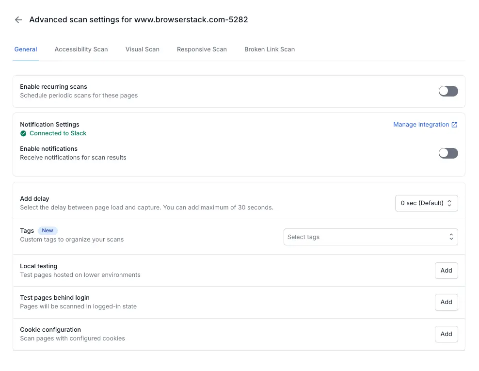 Form authentication configuration dialog showing the Login page URL, Username, Password, and CSS selector fields