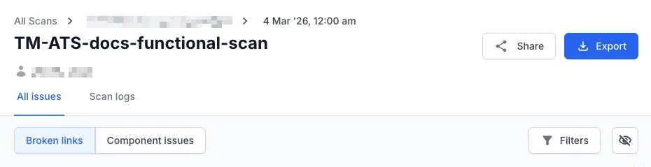 Click share button on the top left of the report