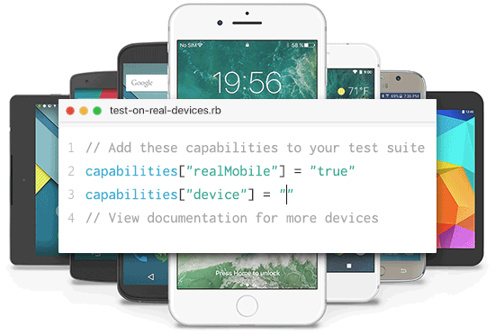 Run Selenium tests on real iOS & Android devices